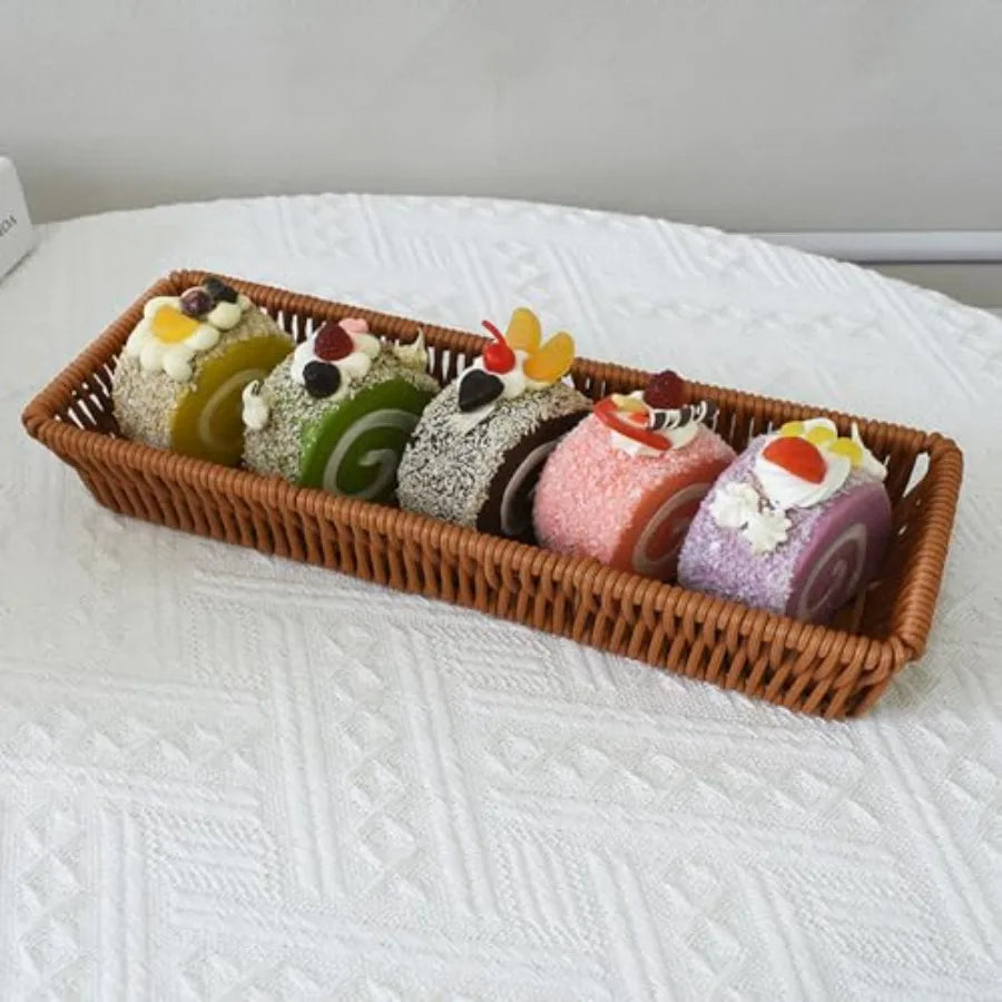 Handwoven Utensil Basket Mini Bread Basket