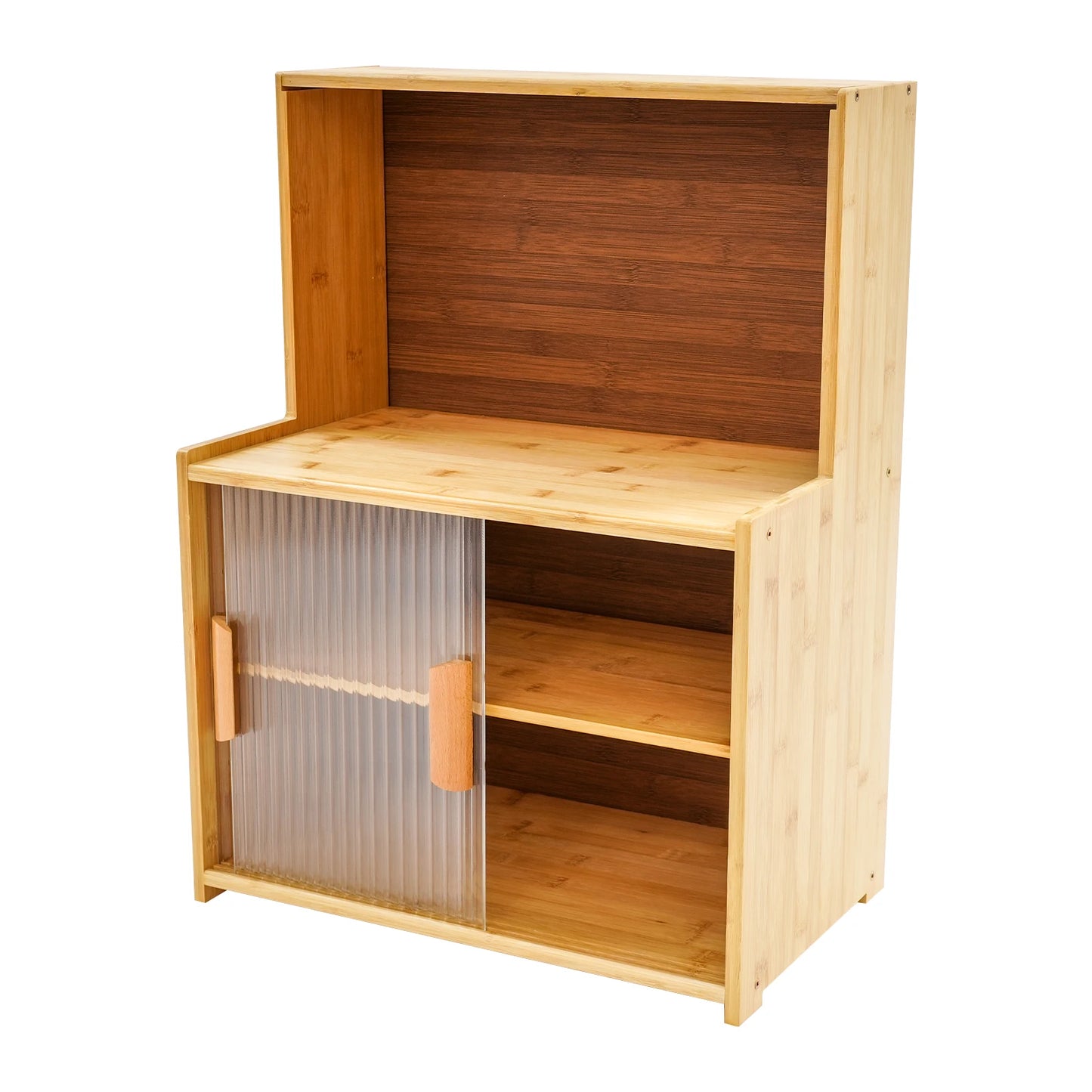 Bamboo MDF Sliding Door Kitchen Pantry Organizer