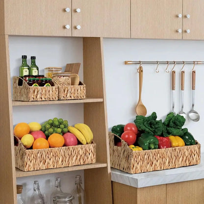 Rattan Storage Baskets Handwoven Wicker Bins
