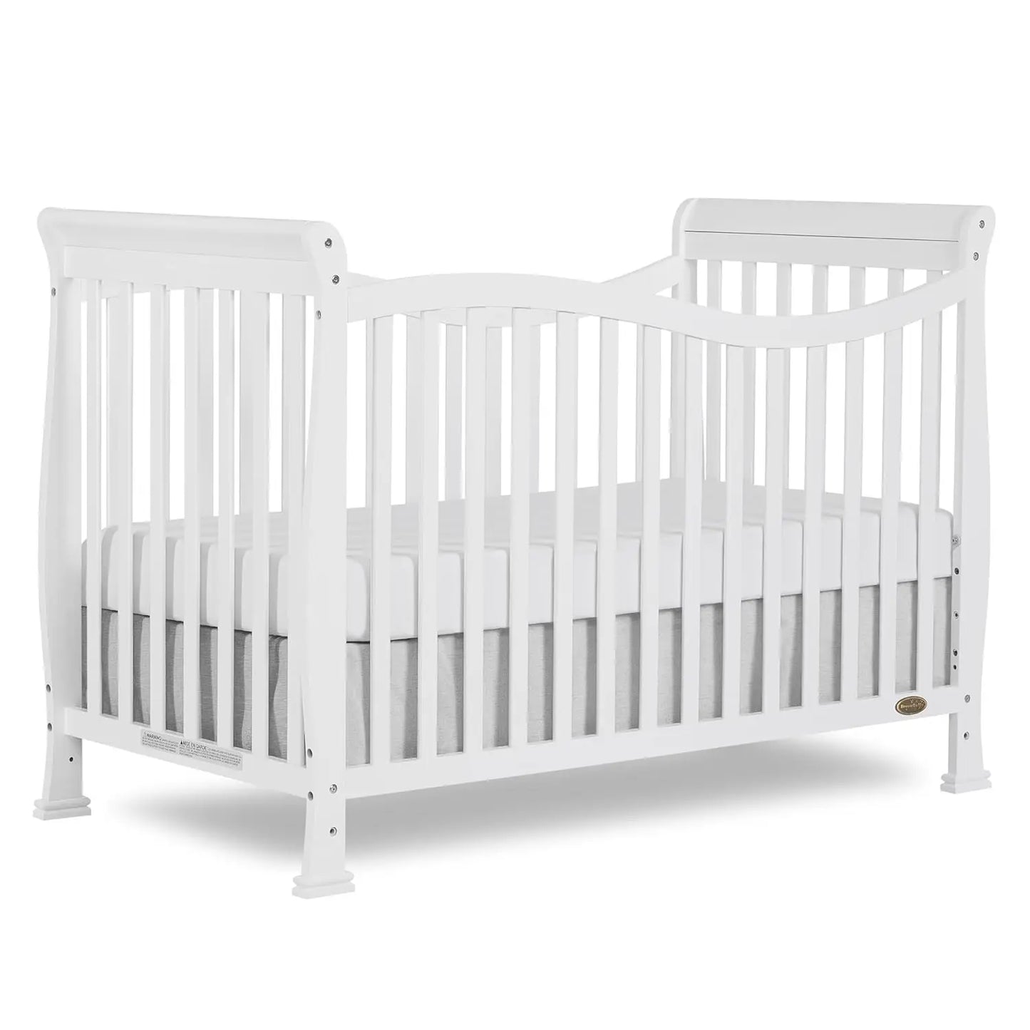 7-in-1 Convertible Full-Size Baby Crib in White