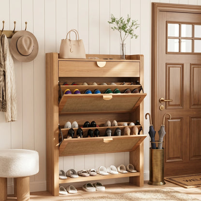 Shoe Cabinet with 2 Flip Drawers