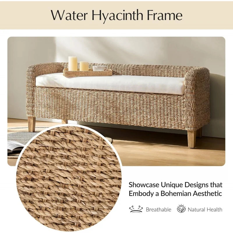 Rattan Storage with Backrest/End of Bed