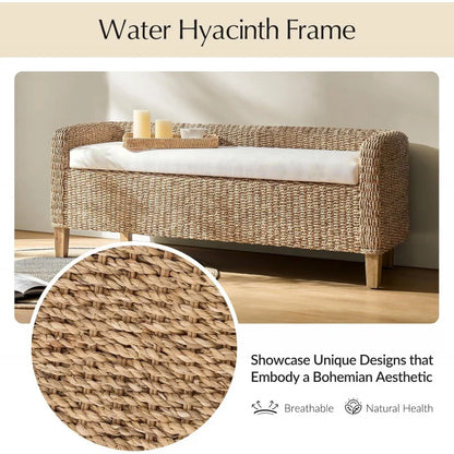 Rattan Storage with Backrest/End of Bed