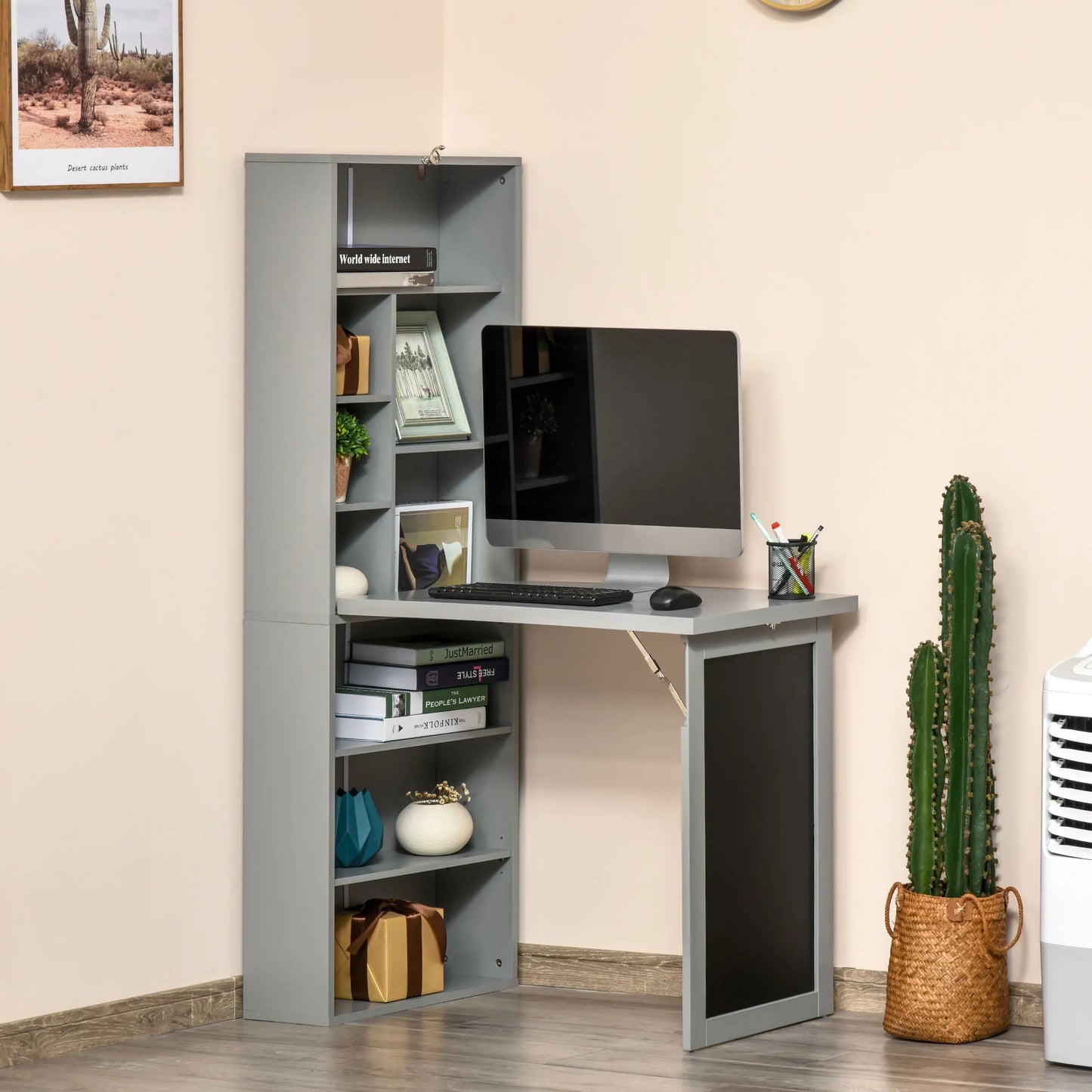Fold-Out Convertible Office Desk computer folding desk