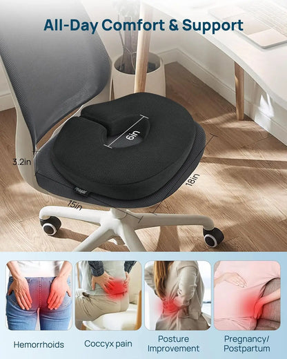 Memory Foam Pillow for Tailbone Pain Relief