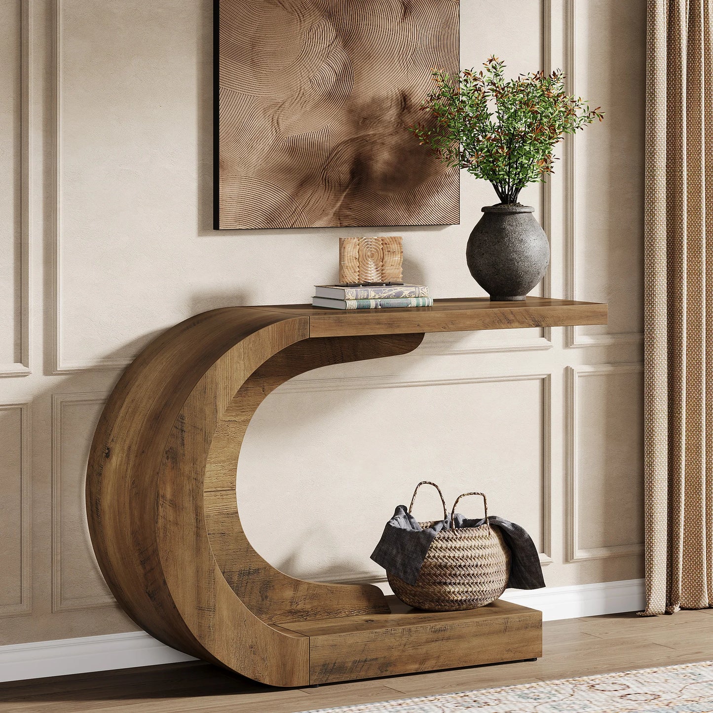 Mid-Century Modern Console Table for Entryway