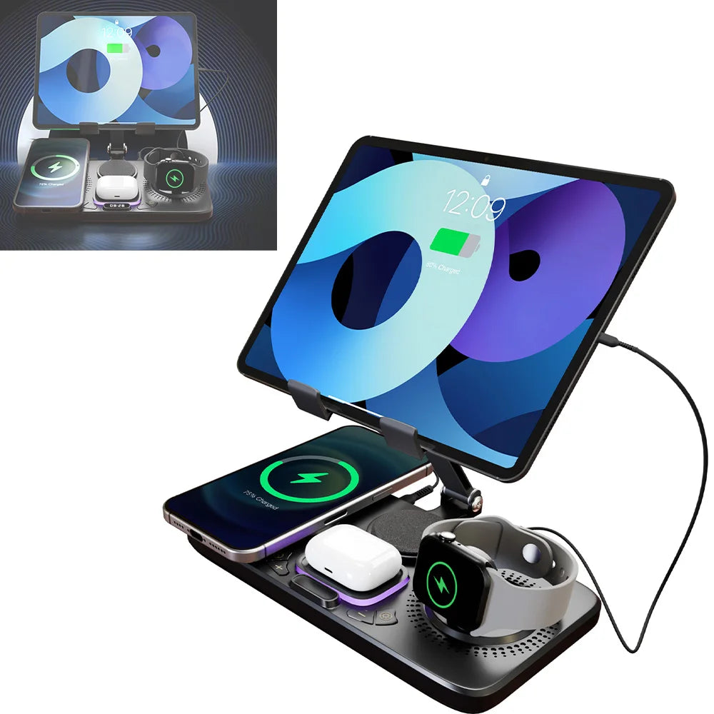 7 in1 Wireless Charger Stand Pad Magnetic