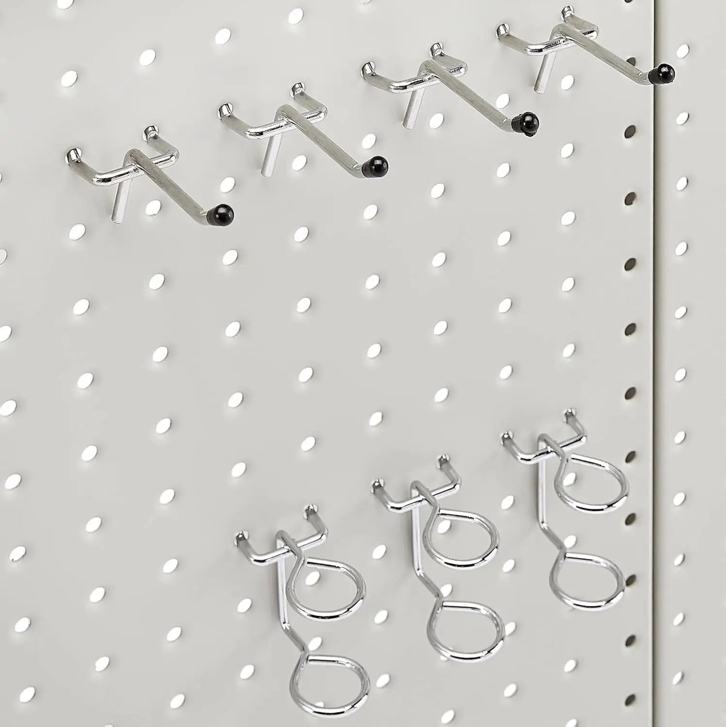48-Piece Gray Metal Pegboard Kit