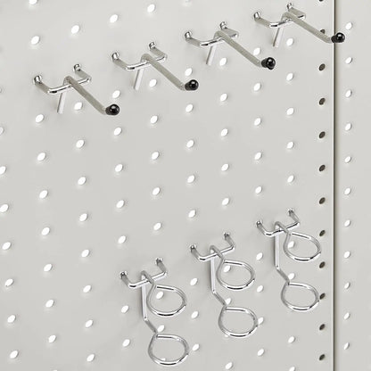 48-Piece Gray Metal Pegboard Kit
