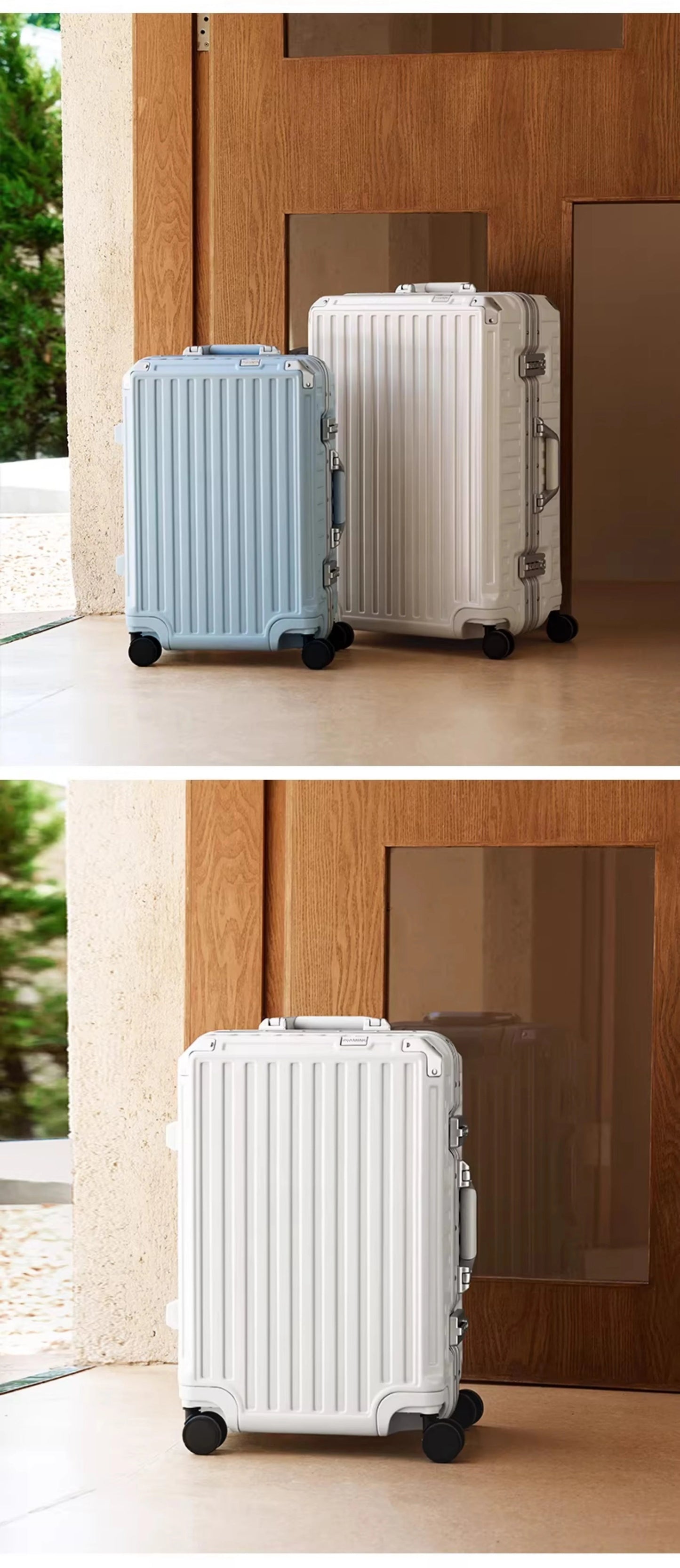 New ultra sturdy aluminum frame luggage travel