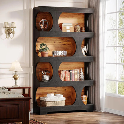 Modern Asymmetrical Bookshelf Freestanding Display Shelf