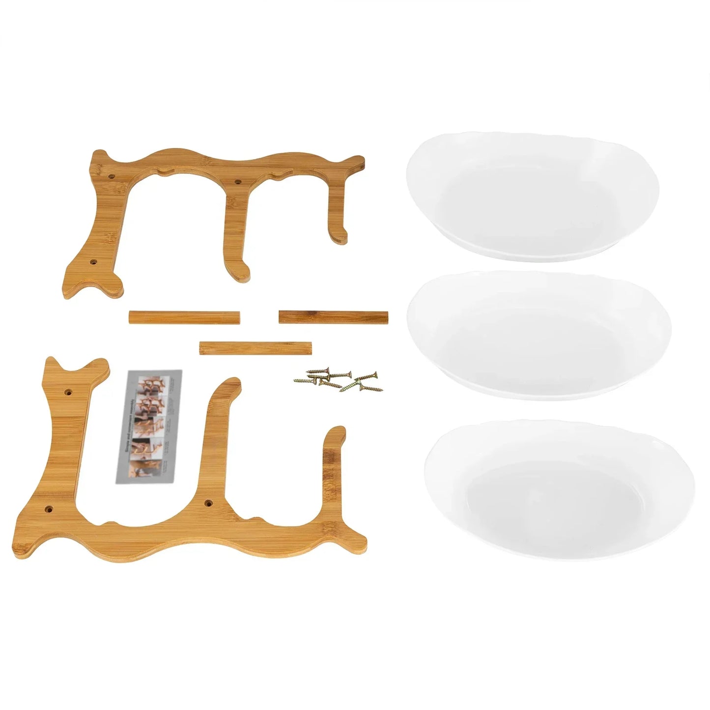 3 Tiered Ceramic Fruit Bowl Detachable