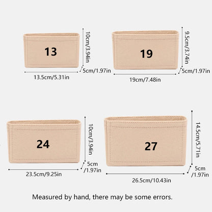 Felt Insert Bag Organizer For Cosmetic Organization