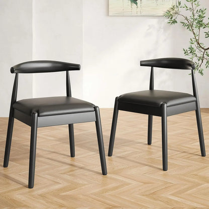 Dining Chairs Set of 2 with Solid Wood Legs