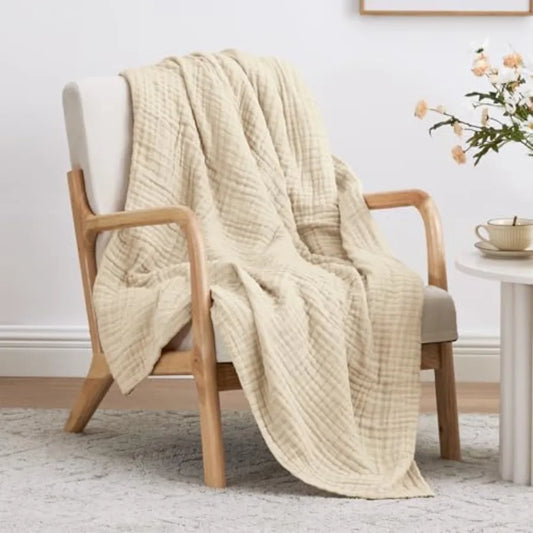 Lightweight Breathable 100% Cotton Muslin Blanket