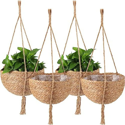 Indoor Boho Hanging Planter Basket Set