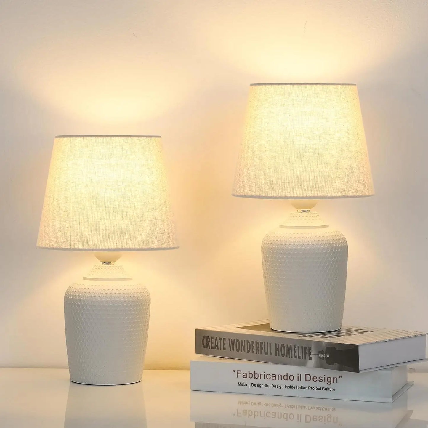 2 Small Table Lamps for Bedroom