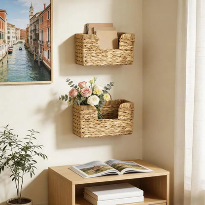 Hanging Woven Wall Magazine Holder Storage