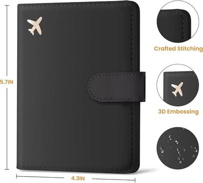 RFID Blocking Leather Passport Holder