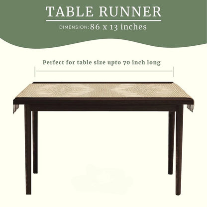 Long Cotton Boho Table Runners for Dining