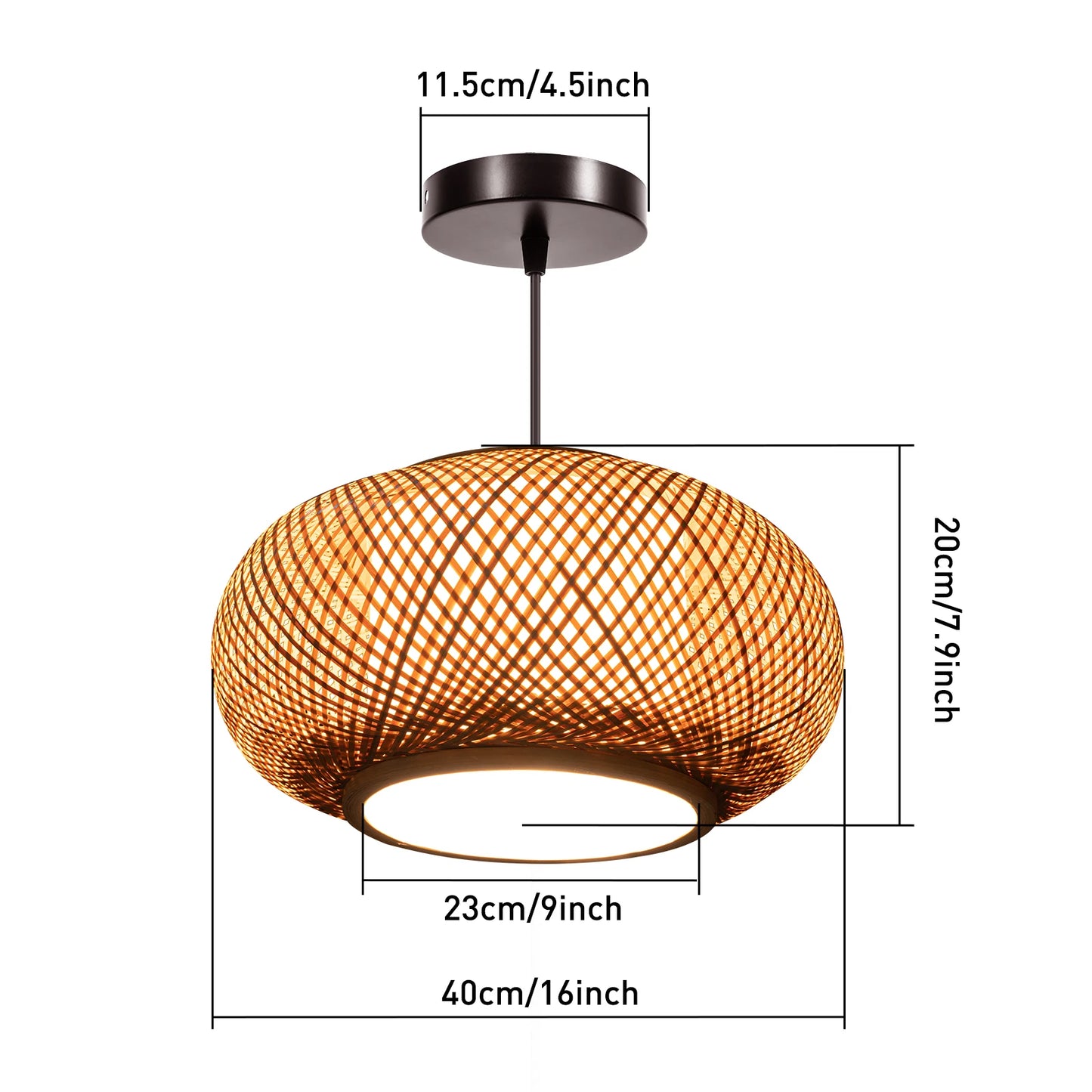 Decorative LED Bamboo Pendant Lamp