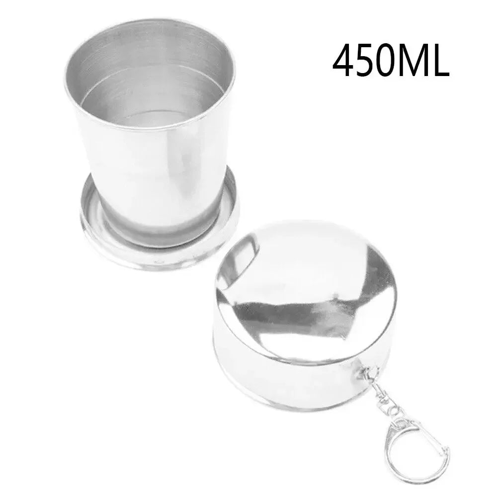1PC Stainless Steel Folding Cup