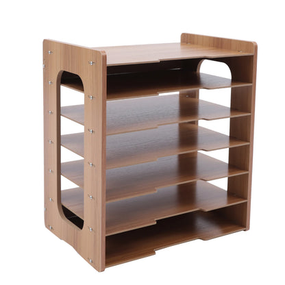 7Tier Wood Office Paper Organizer Desktop 36*25*38.5cm