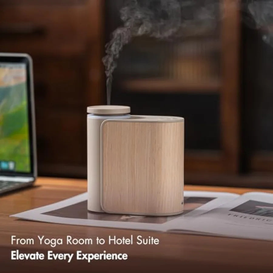 Waterless Essential Oil Diffuser w Solid Wood Cover