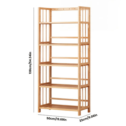 Bamboo Bookshelf with Adjustable Shelves