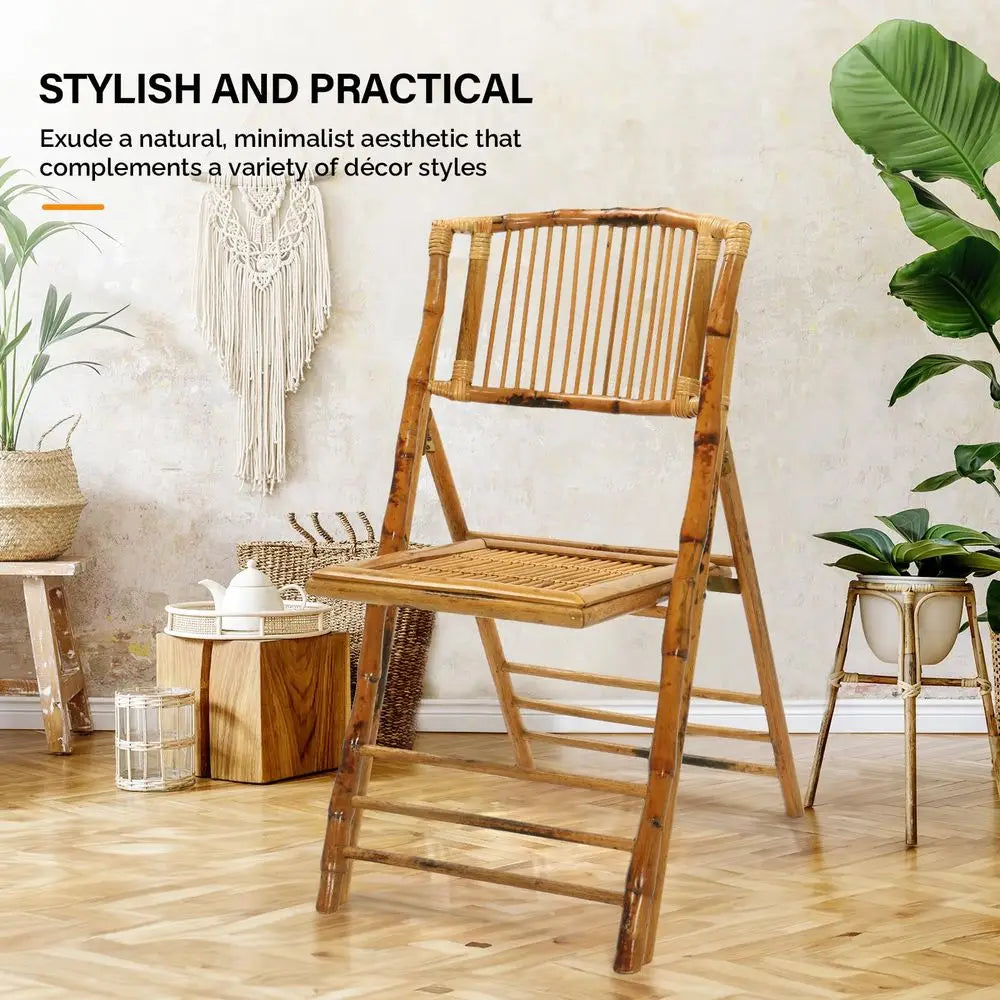 Bamboo Foldable Dining Wood Chairs