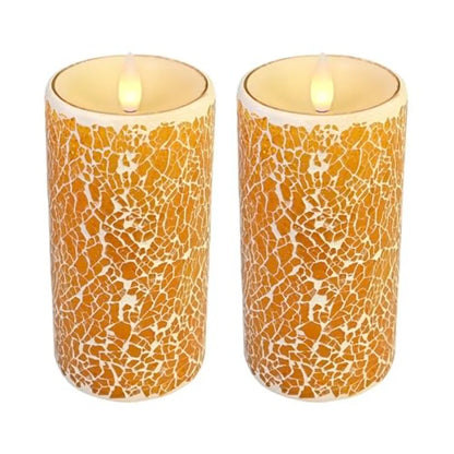 Glass Flameless  Candles Flickering with Remote Timer