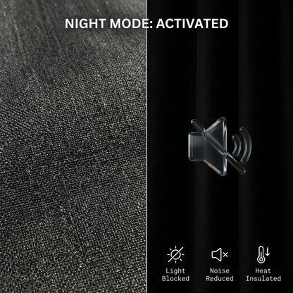 100% Light Blocking Linen Texture Curtains
