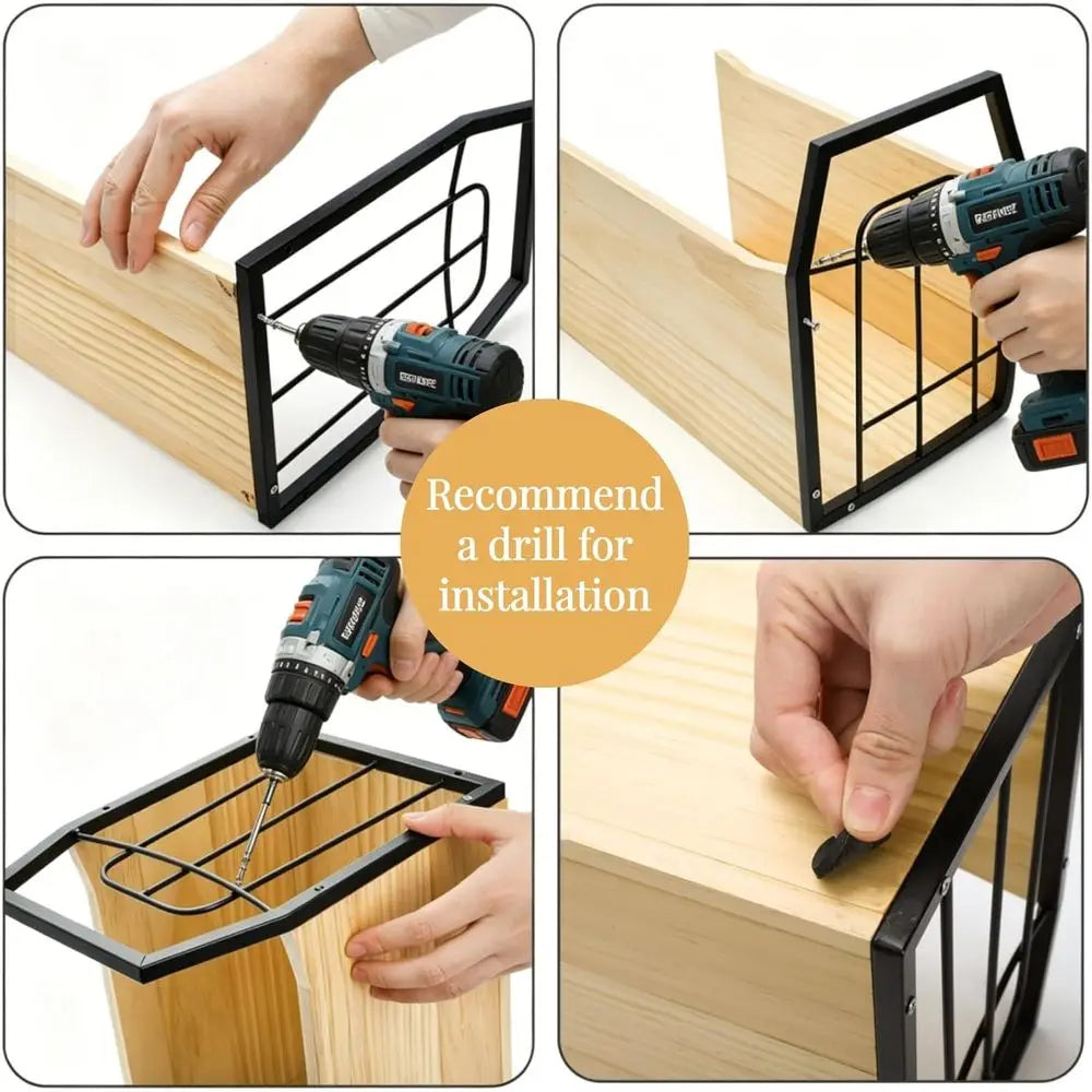 Rustic Magazine Storage Rack and Book Organizer