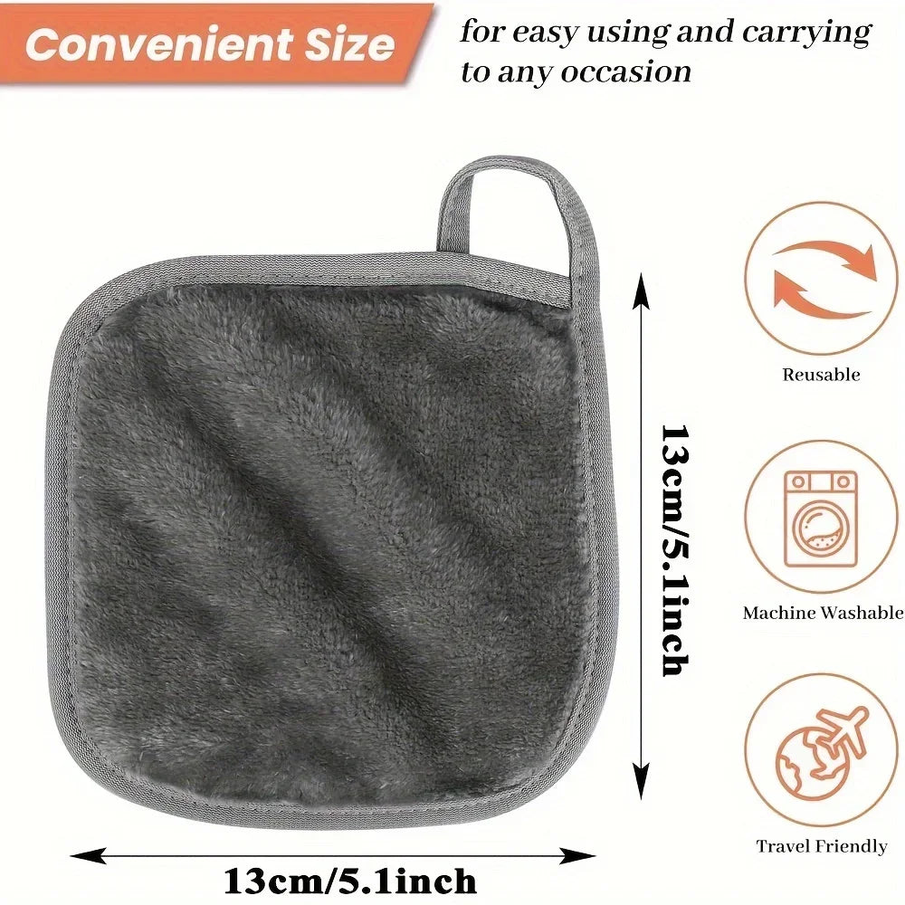 12PCS Reusable Pads Makeup Eraser Microfiber