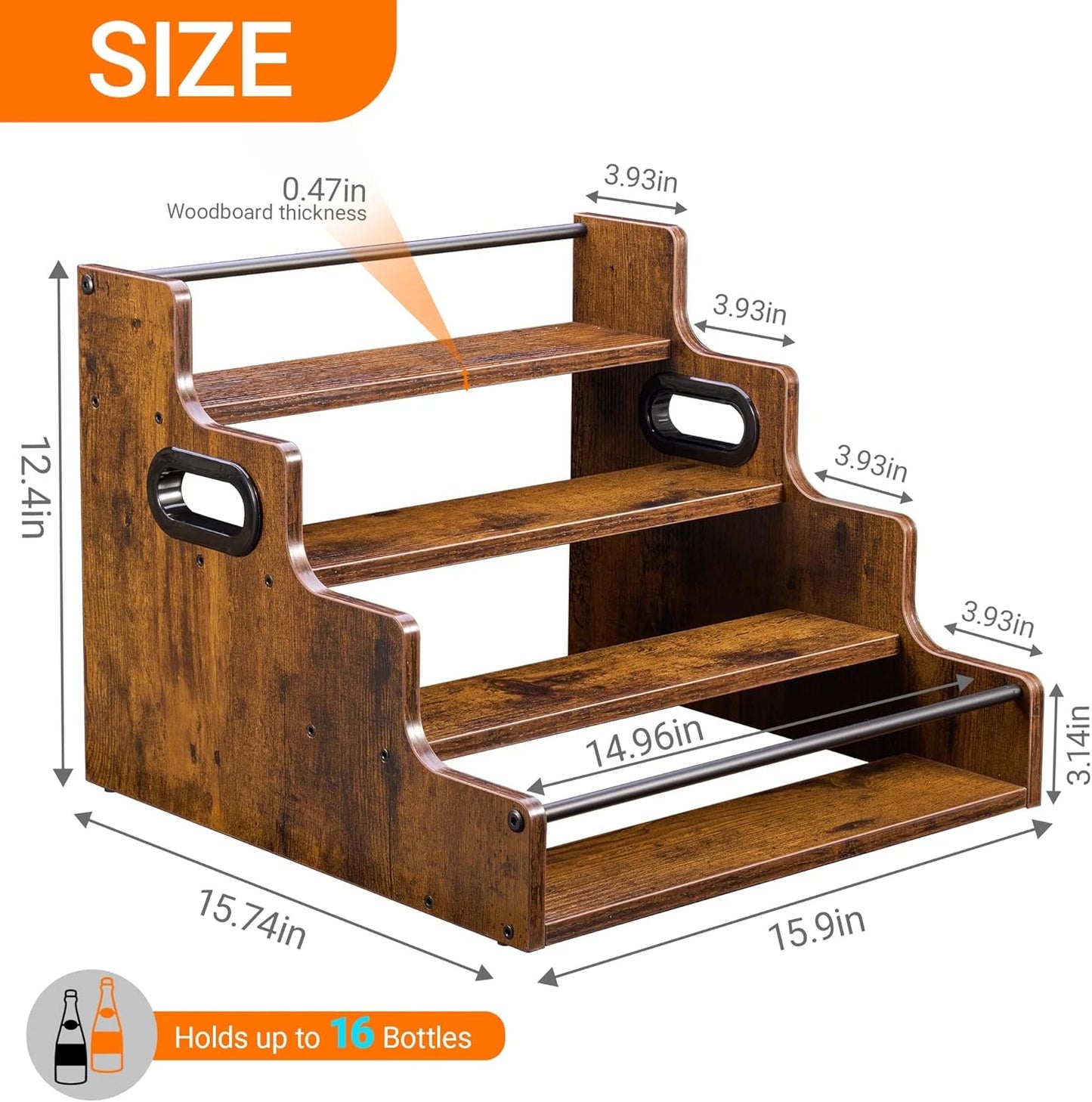 Liquor Bottle Display  Rack Organizer