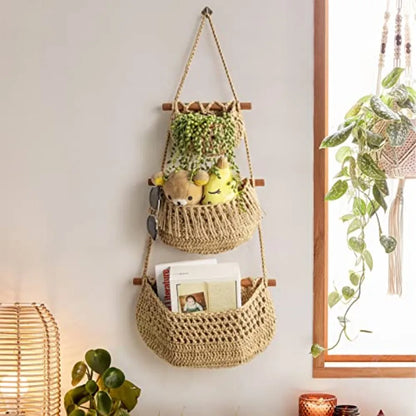 Hanging Fruit Basket 3 Tier Over the Door Organizer