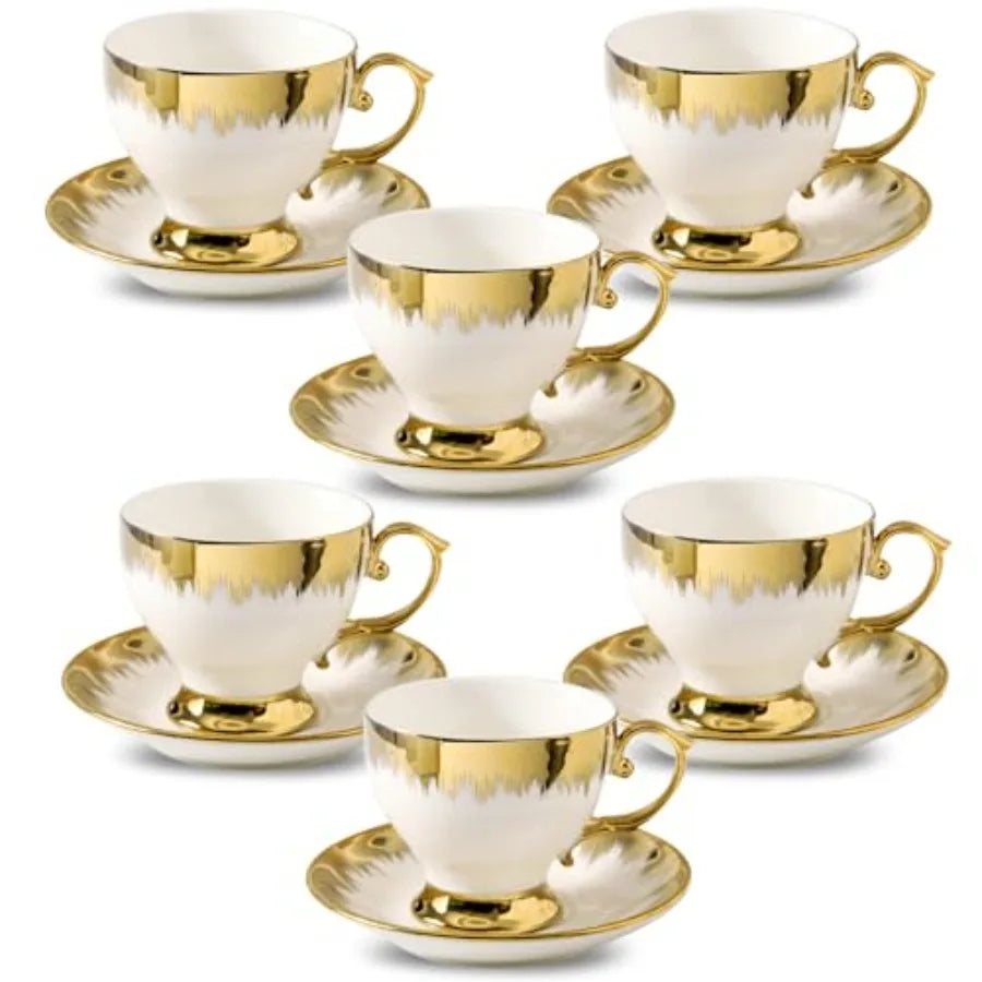 Ceramic Turkish Coffee Cup With Gold Trim