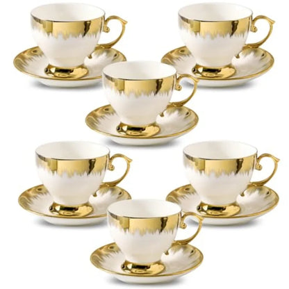 Ceramic Turkish Coffee Cup With Gold Trim