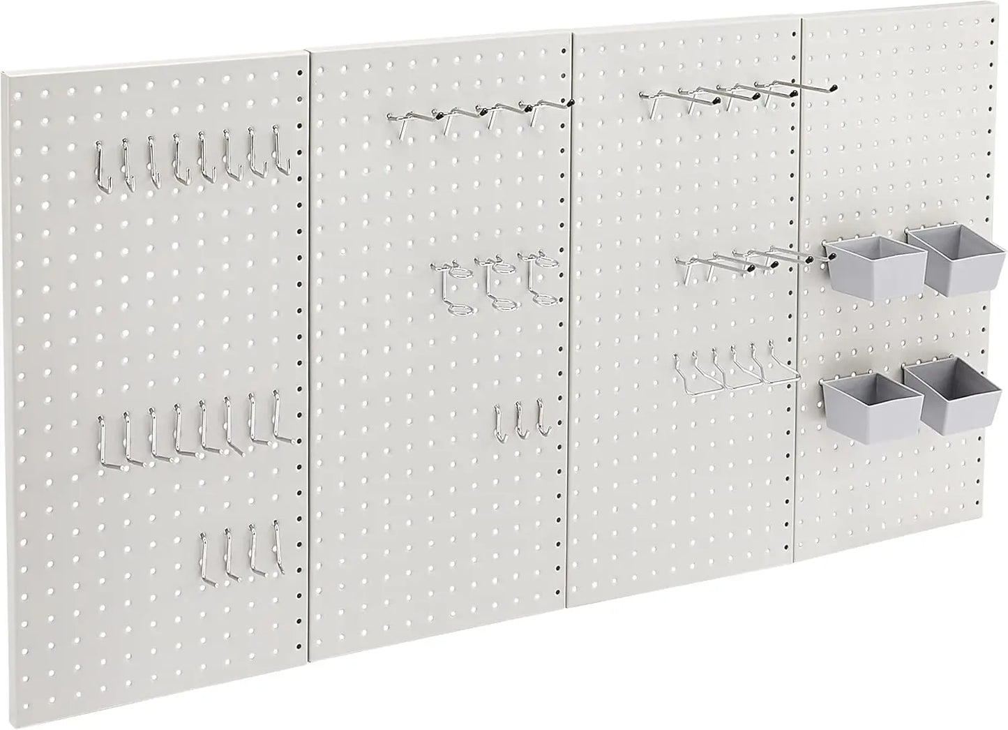 48-Piece Gray Metal Pegboard Kit