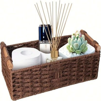 Handmade Decorative Round Paper Rope Storage Basket