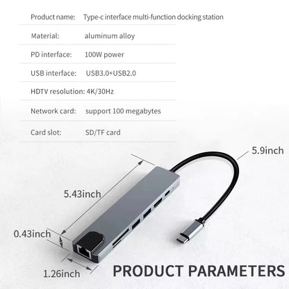 7 in 1 Type C Docking Station