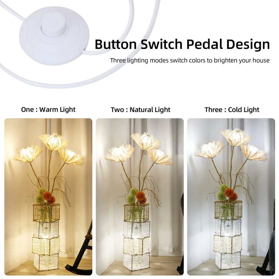Decorative Floor Lamp LED Rattan Standing Lights
