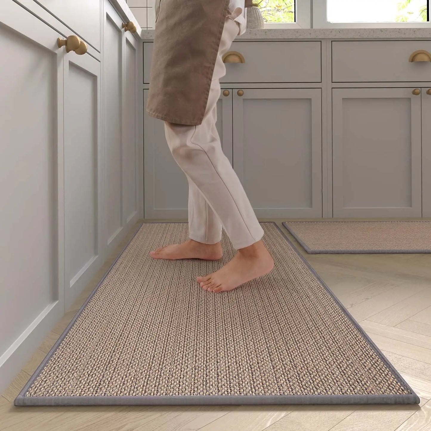 Washable Non-slip Kitchen Sisal Running Rug