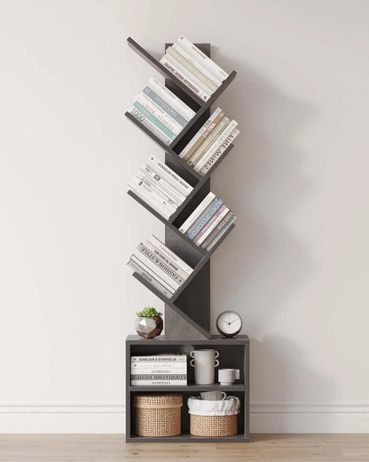 6 Tier Tree  Floor Standing Bookshelf