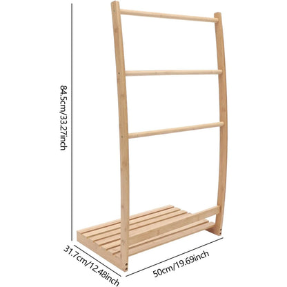 3-Tier Bamboo Bathroom Freestanding Towel Rack