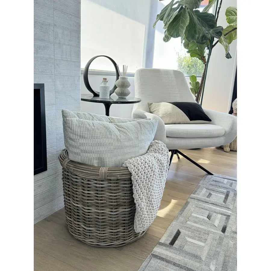 Rattan Kobo Round Log Storage Basket