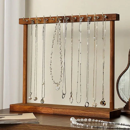 Jewelry Organizer Display Stand Solid Wood