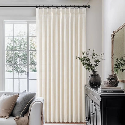 Pinch Pleated Linen Curtains 96 Inches