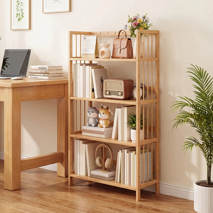 Bamboo Bookshelf with Adjustable Shelves