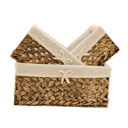 Water Hyacinth Storage Baskets Woven Organizer